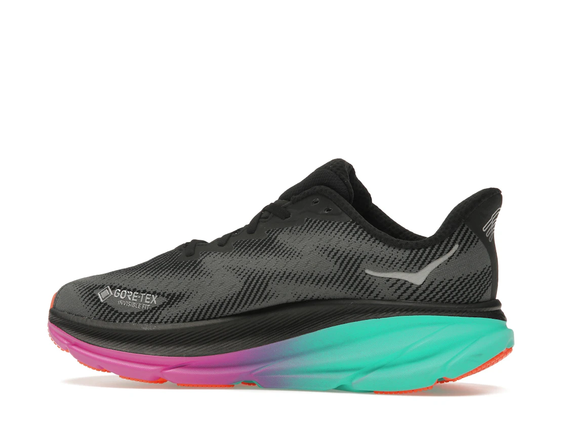 Hoka One One Clifton 9 Gore-Tex Black Electric Aqua (Women's)