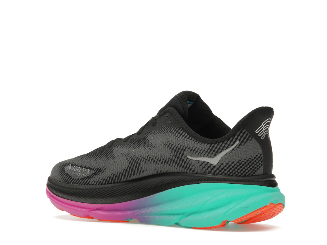 Hoka One One Clifton 9 Gore-Tex Black Electric Aqua (Women's)