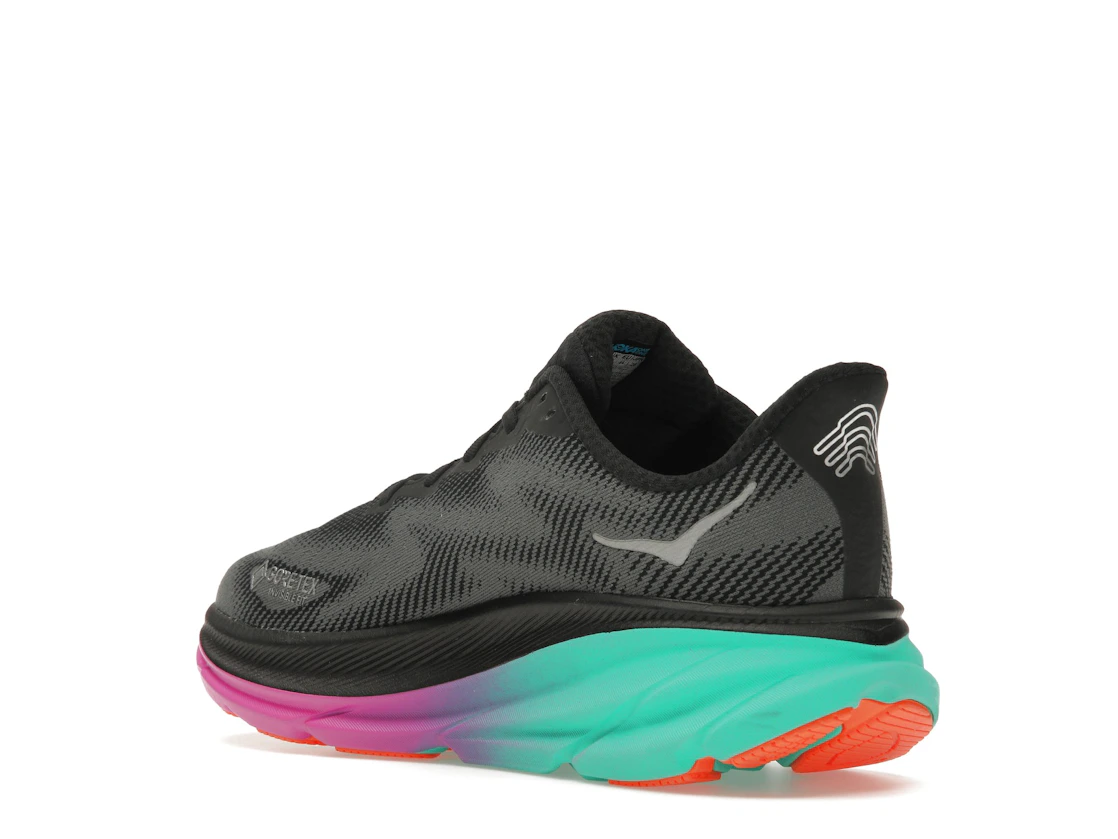 Hoka One One Clifton 9 Gore-Tex Black Electric Aqua (Women's)