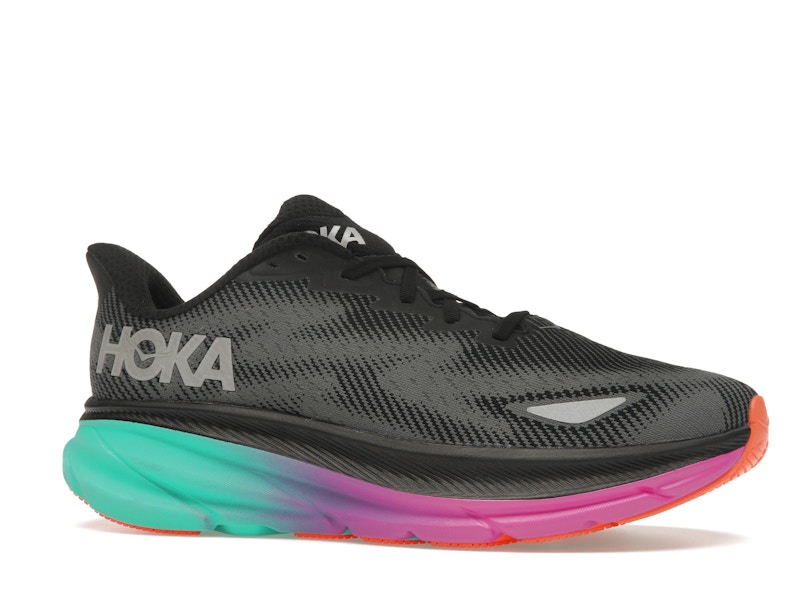 Hoka One One Clifton 9 Gore-Tex Black Electric Aqua