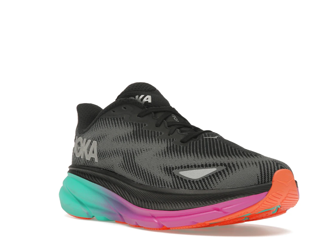 Hoka One One Clifton 9 Gore-Tex Black Electric Aqua