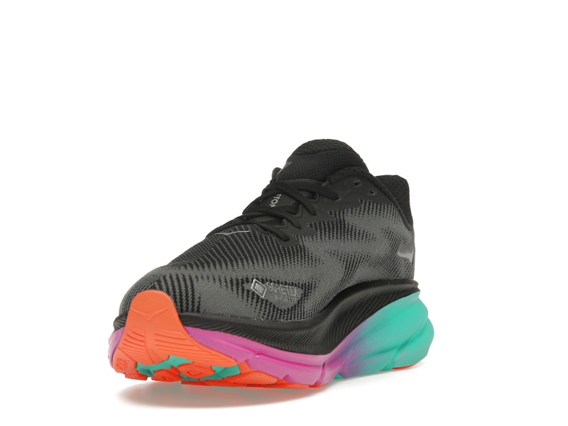 Hoka One One Clifton 9 Gore-Tex Black Electric Aqua