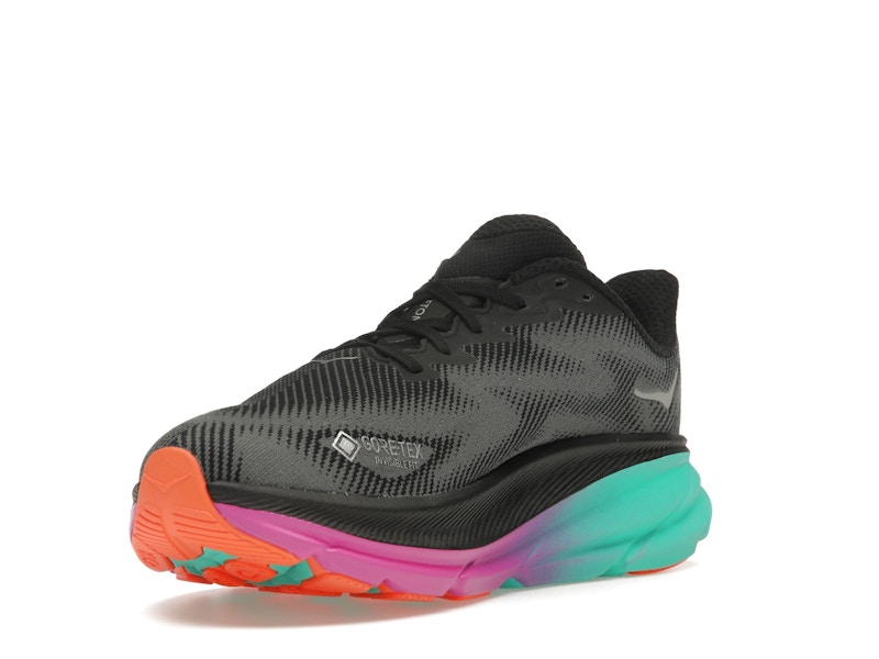 Hoka One One Clifton 9 Gore-Tex Black Electric Aqua