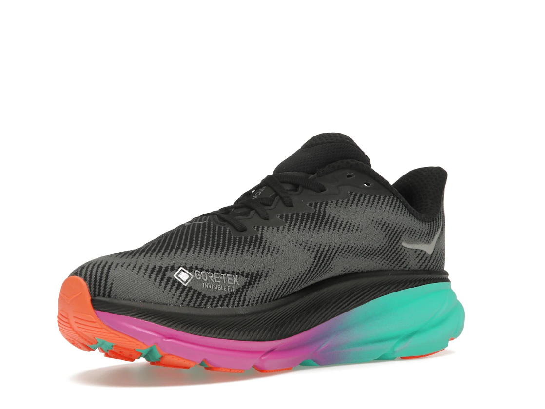 Hoka One One Clifton 9 Gore-Tex Black Electric Aqua
