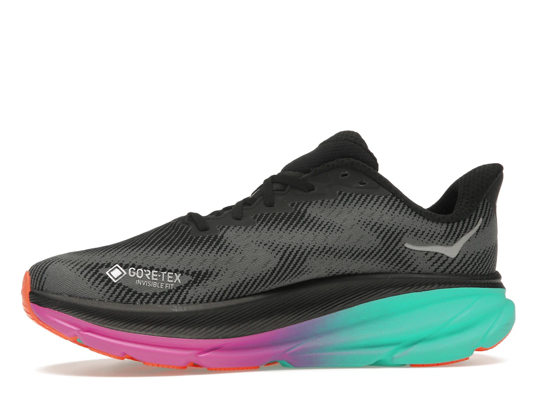 Hoka One One Clifton 9 Gore-Tex Black Electric Aqua