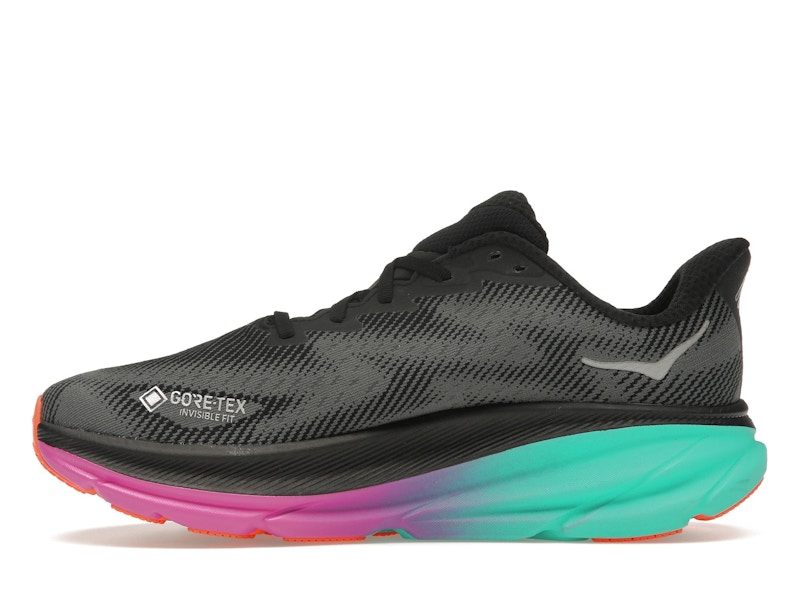 Hoka One One Clifton 9 Gore-Tex Black Electric Aqua