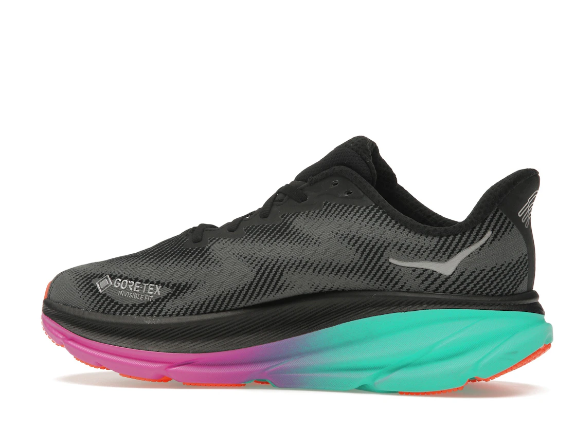 Hoka One One Clifton 9 Gore-Tex Black Electric Aqua