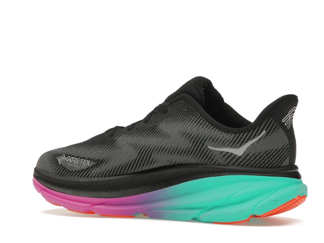 Hoka One One Clifton 9 Gore-Tex Black Electric Aqua