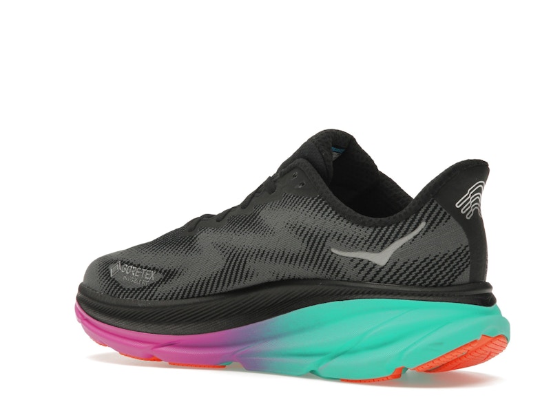 Hoka One One Clifton 9 Gore-Tex Black Electric Aqua