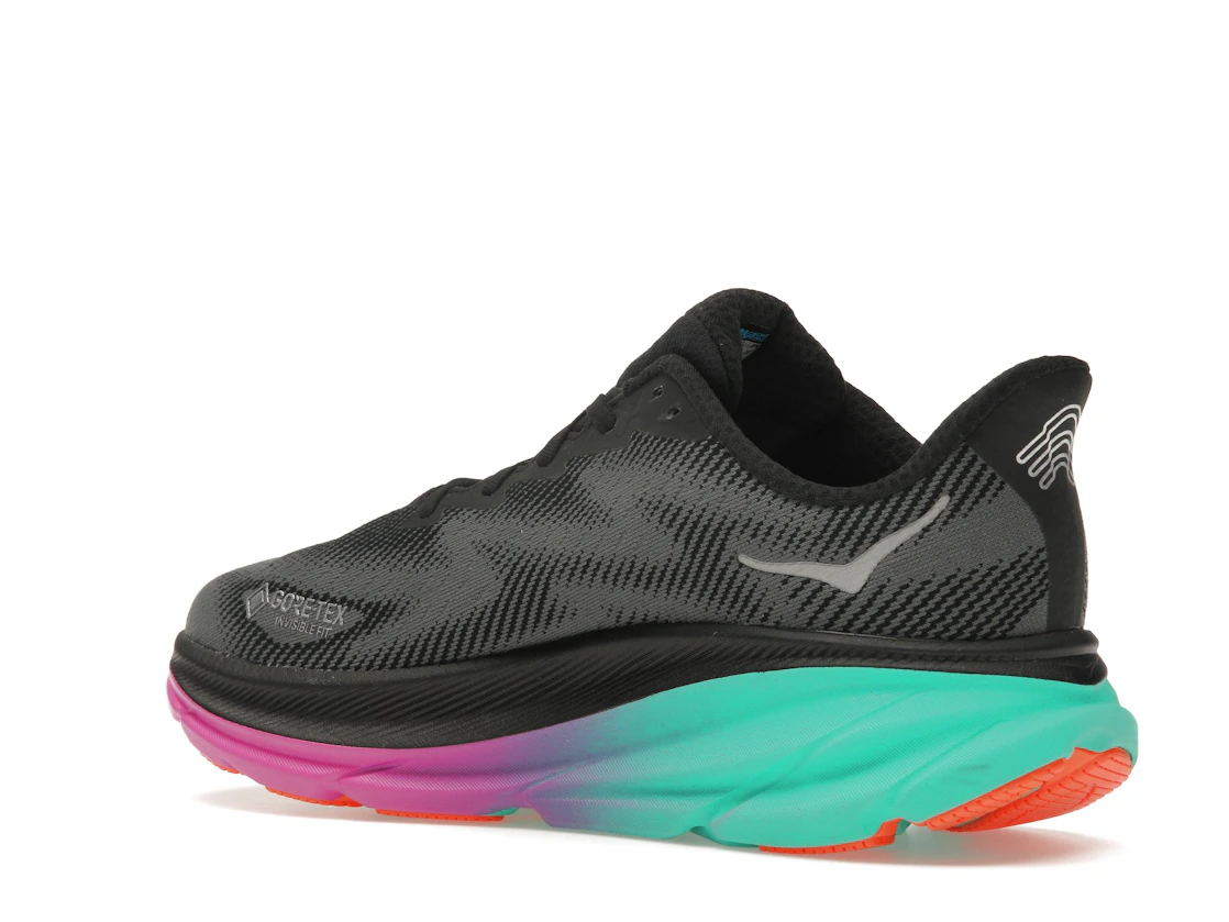 Hoka One One Clifton 9 Gore-Tex Black Electric Aqua