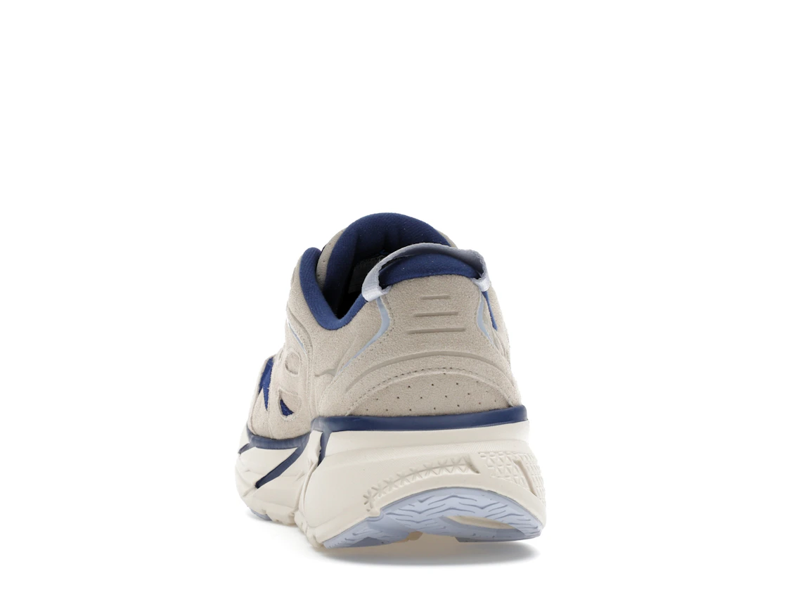 Hoka One One Clifton L Suede Oat Milk Bellwether Blue