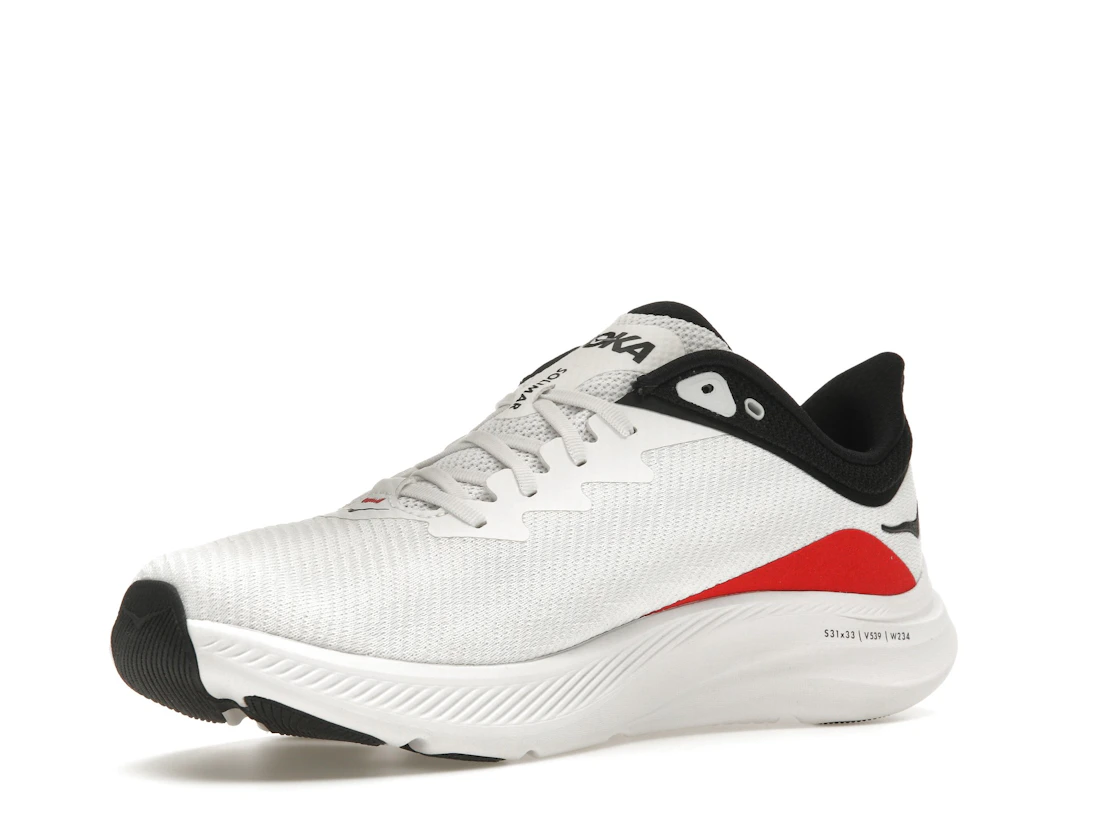 Hoka One One Solimar White Cosmic Grey Red
