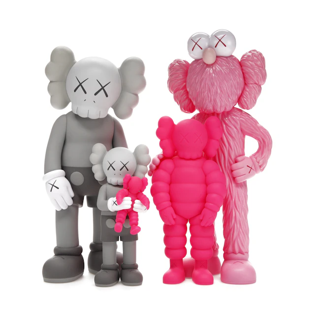 KAWS Family Vinyl Figures Grey/Pink 0