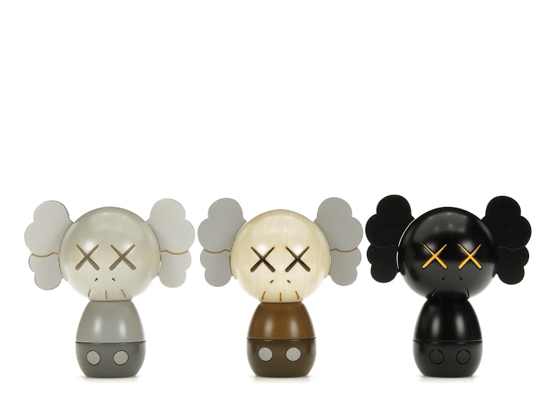 【難あり】卯三郎こけし　KAWS:HOLIDAY カウズ フィギュアセット 3体 KAWS HOLIDAY JAPAN Kokeshi Doll Set of 3 (Edition of 1,000