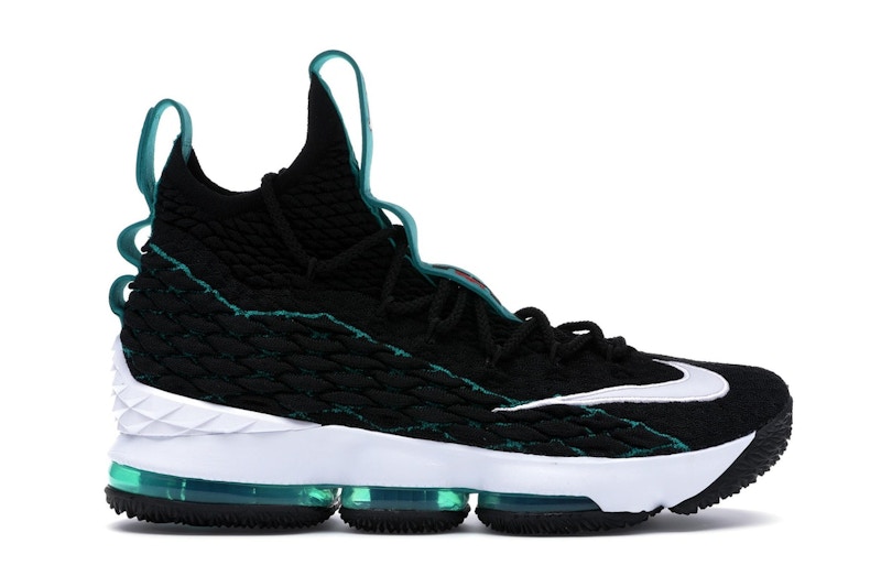 Nike lebron 15 white and black deals