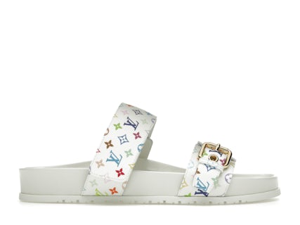 Louis Vuitton Bom Dia Flat Comfort Mule Takashi Murakami White