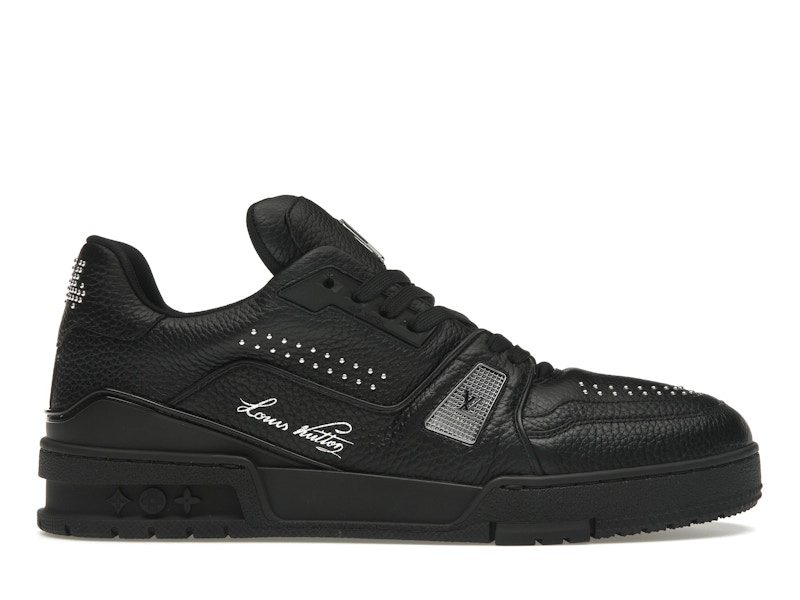 新年の贈り物 Louis Vuitton LV Trainer Black Calf Leather Men's - 1ADDCH - US 靴