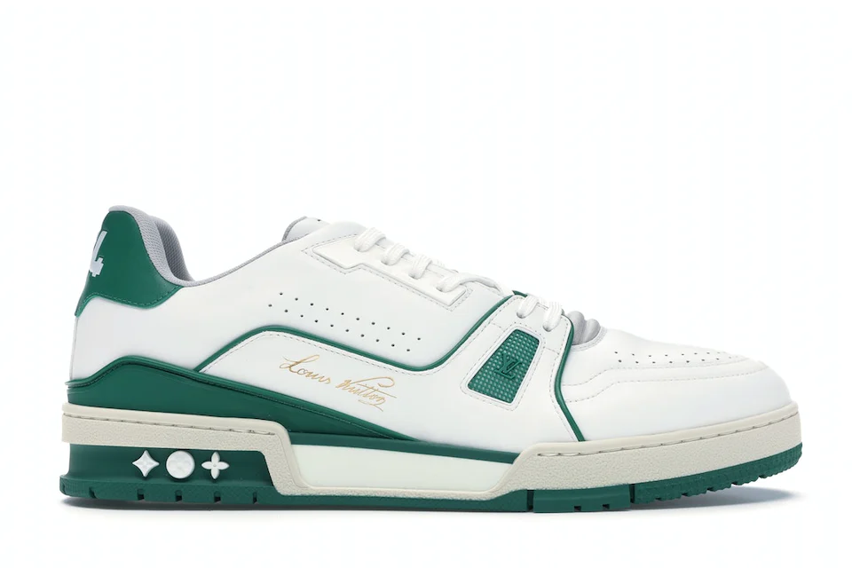 Louis Vuitton LV Trainer Sneaker Low White Green 0