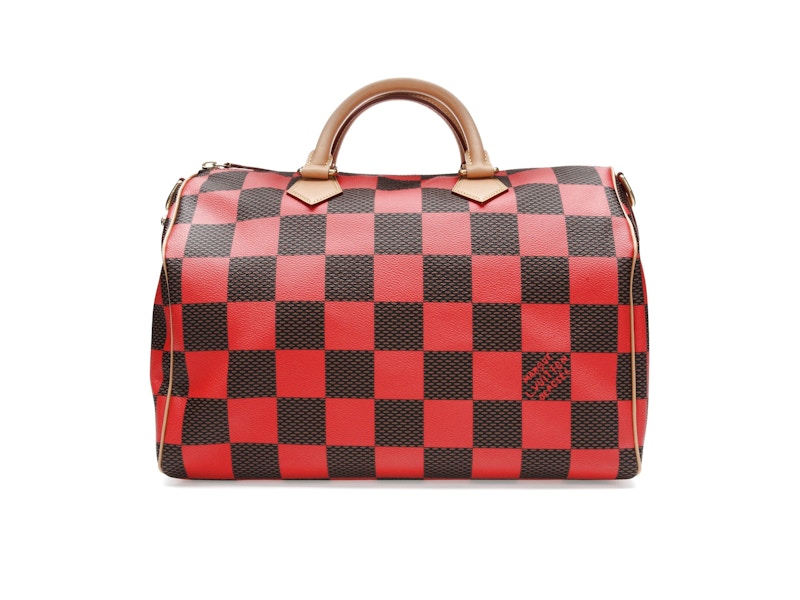 Louis Vuitton Speedy 40 Bandoulière Damier Pop Red in Coated