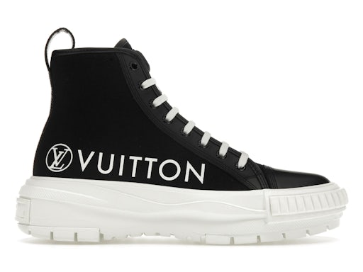 Louis Vuitton Squad Boot Vuitton Logo Canvas Noir Blanc (femme) 0