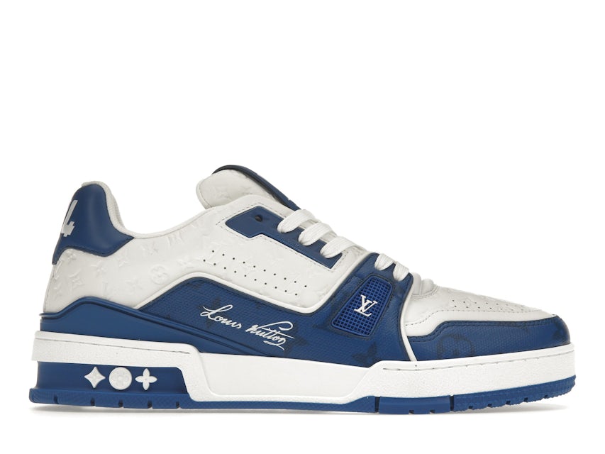 Louis Vuitton Trainer Sneaker White Blue Men's - 1A67KZ - US