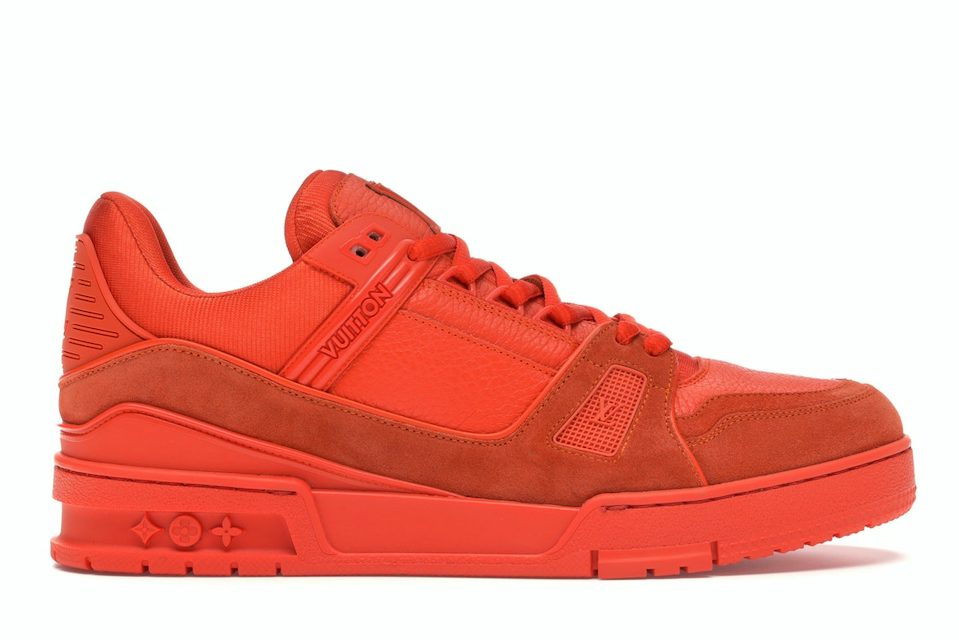 orange and white louis vuitton sneakers