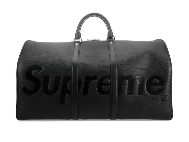 Louis Vuitton x Supreme Keepall Bandouliere Epi 55 Black in Epi