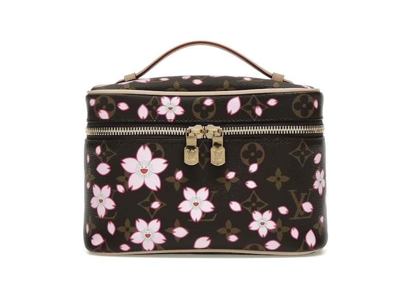 【注目コラボ♪】LOUIS VUITTON ヴァニティバッグ Nice Mini Louis Vuitton x Takashi Murakami Nice Mini Sakura Brown in