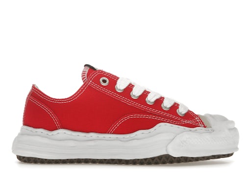 Maison Mihara Yasuhiro Hank OG Suela Lona Rojo Bajo 0