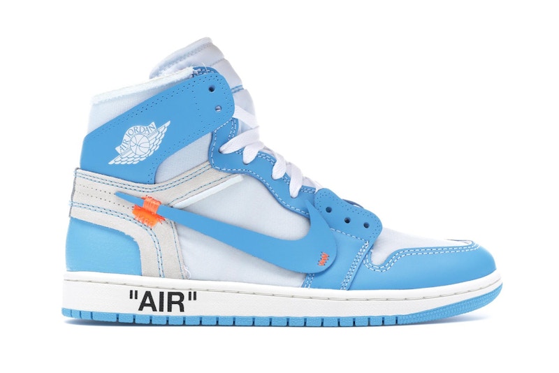 Jordan 1 Retro High Off-White University Blue Midweek Heat S3 - 360° view 1