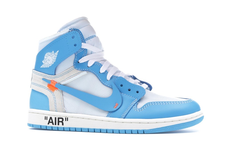 Jordan 1 Retro High Off-White University Blue Midweek Heat S3 - 360° view 2