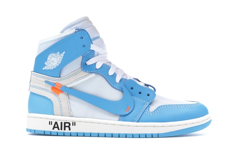 Jordan 1 Retro High Off-White University Blue Midweek Heat S3 - 360° view 3