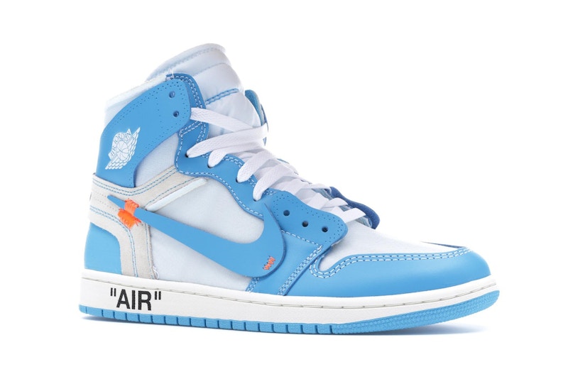 Jordan 1 Retro High Off-White University Blue Midweek Heat S3 - 360° view 4