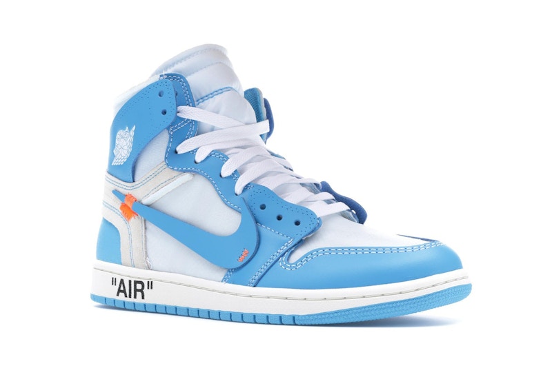 Jordan 1 Retro High Off-White University Blue Midweek Heat S3 - 360° view 5