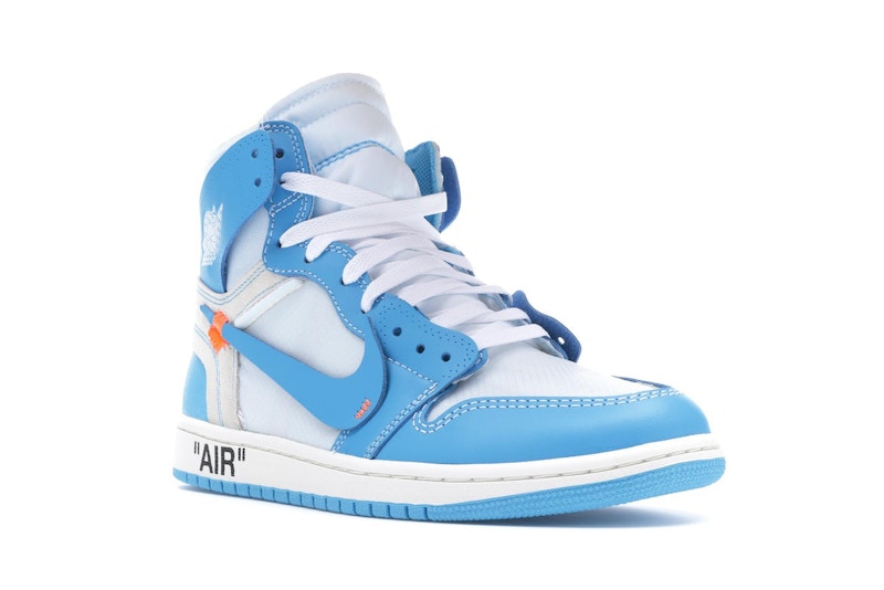 Jordan 1 Retro High Off-White University Blue Midweek Heat S3 - 360° view 6