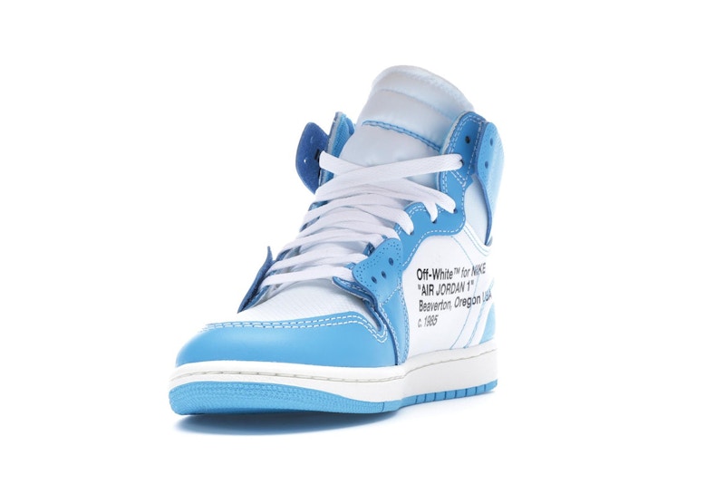 Jordan 1 Retro High Off-White University Blue Midweek Heat S3 - 360° view 13