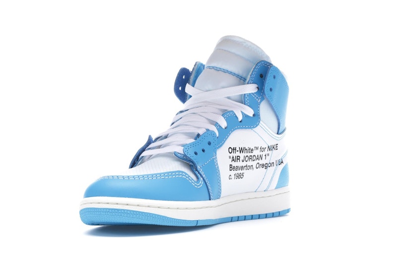 Jordan 1 Retro High Off-White University Blue Midweek Heat S3 - 360° view 14