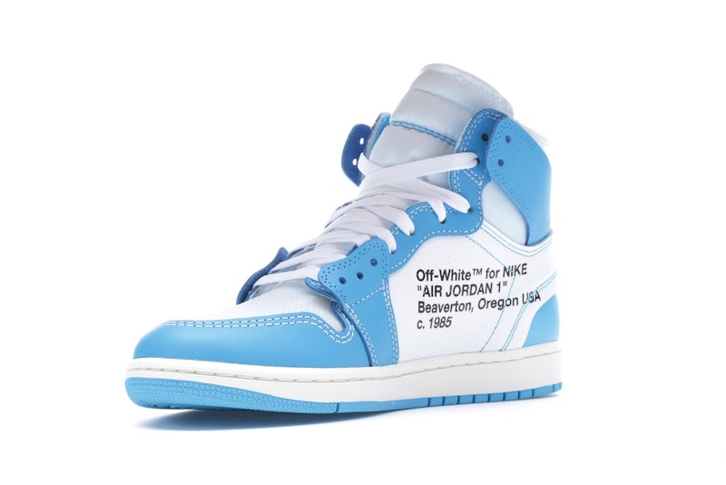 Jordan 1 Retro High Off-White University Blue Midweek Heat S3 - 360° view 15