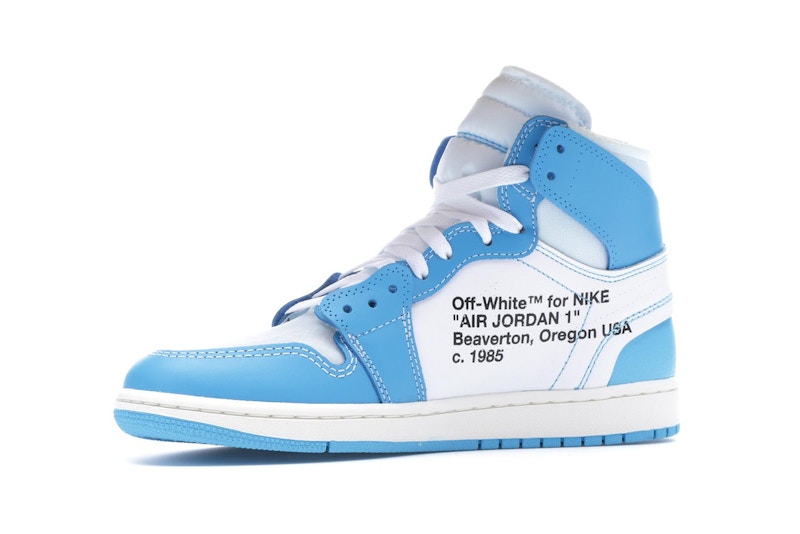 Jordan 1 Retro High Off-White University Blue Midweek Heat S3 - 360° view 17