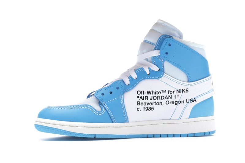 Jordan 1 Retro High Off-White University Blue Midweek Heat S3 - 360° view 18