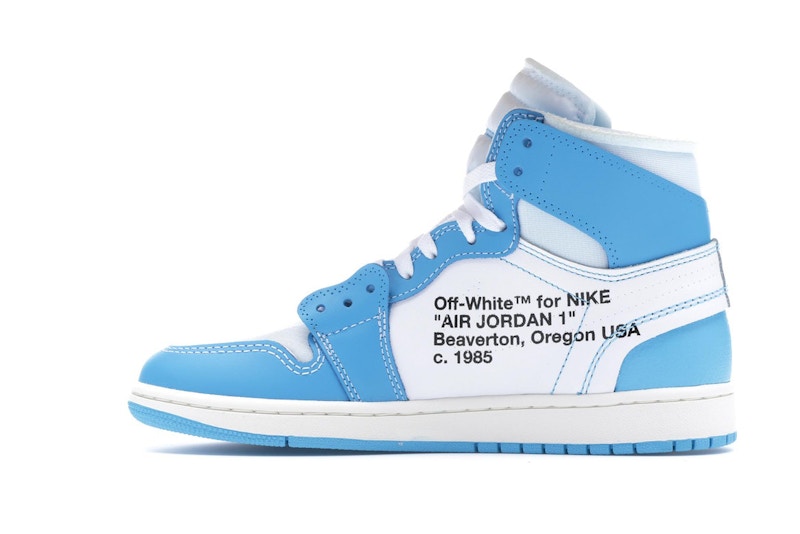 Jordan 1 Retro High Off-White University Blue Midweek Heat S3 - 360° view 20