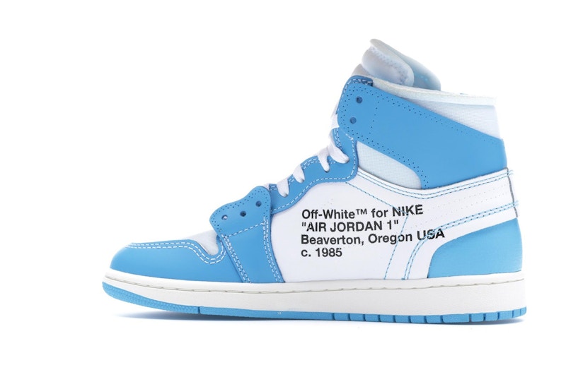 Jordan 1 Retro High Off-White University Blue Midweek Heat S3 - 360° view 21