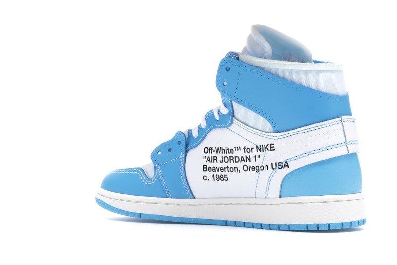 Jordan 1 Retro High Off-White University Blue Midweek Heat S3 - 360° view 23