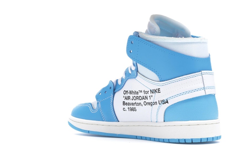Jordan 1 Retro High Off-White University Blue Midweek Heat S3 - 360° view 24