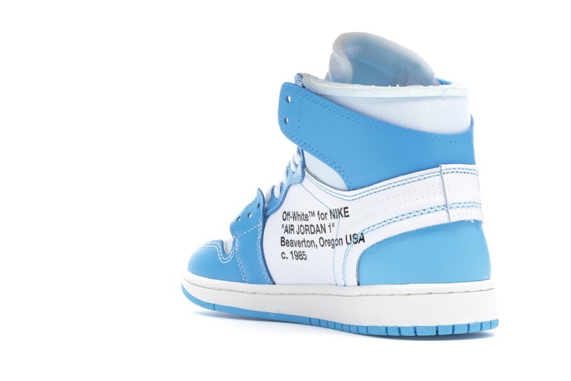 Jordan 1 Retro High Off-White University Blue Midweek Heat S3 - 360° view 25