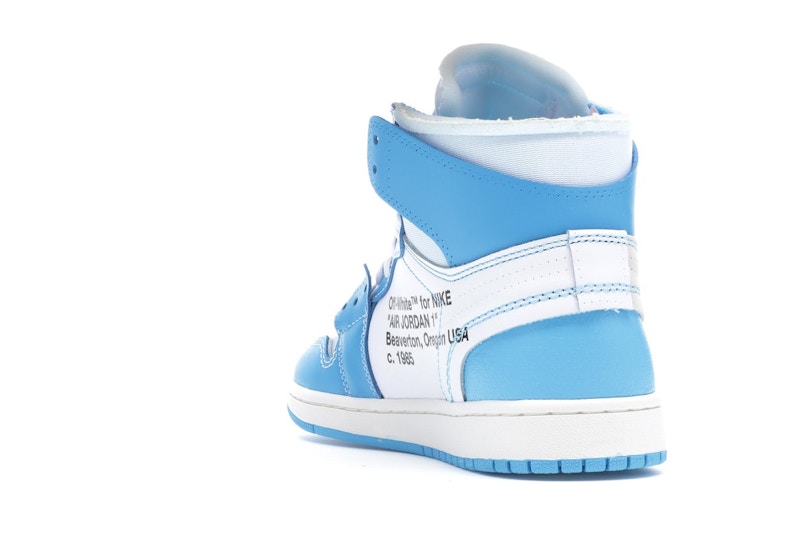 Jordan 1 Retro High Off-White University Blue Midweek Heat S3 - 360° view 26