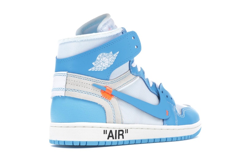 Jordan 1 Retro High Off-White University Blue Midweek Heat S3 - 360° view 33