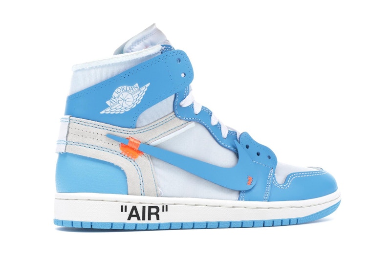 Jordan 1 Retro High Off-White University Blue Midweek Heat S3 - 360° view 35