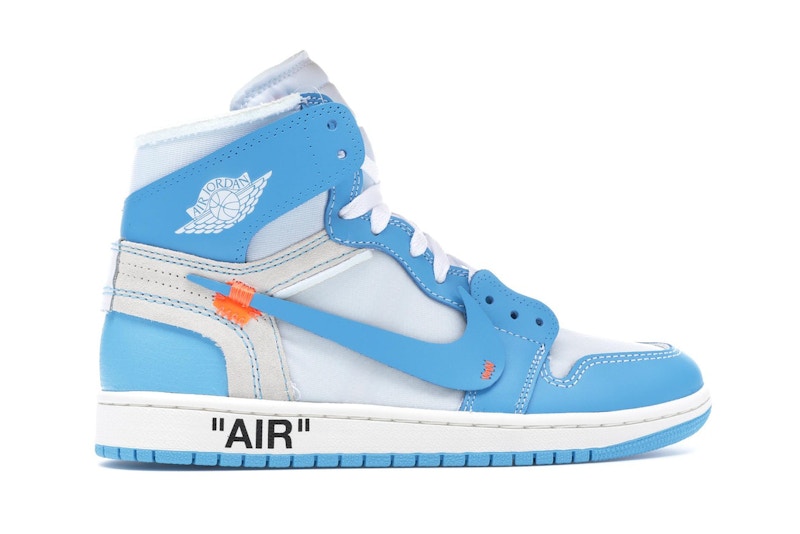 Jordan 1 Retro High Off-White University Blue Midweek Heat S3 - 360° view 36
