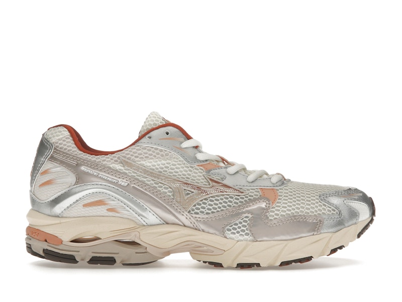 Mizuno Wave Rider 10 White Silver Orange D1GA243102 TW